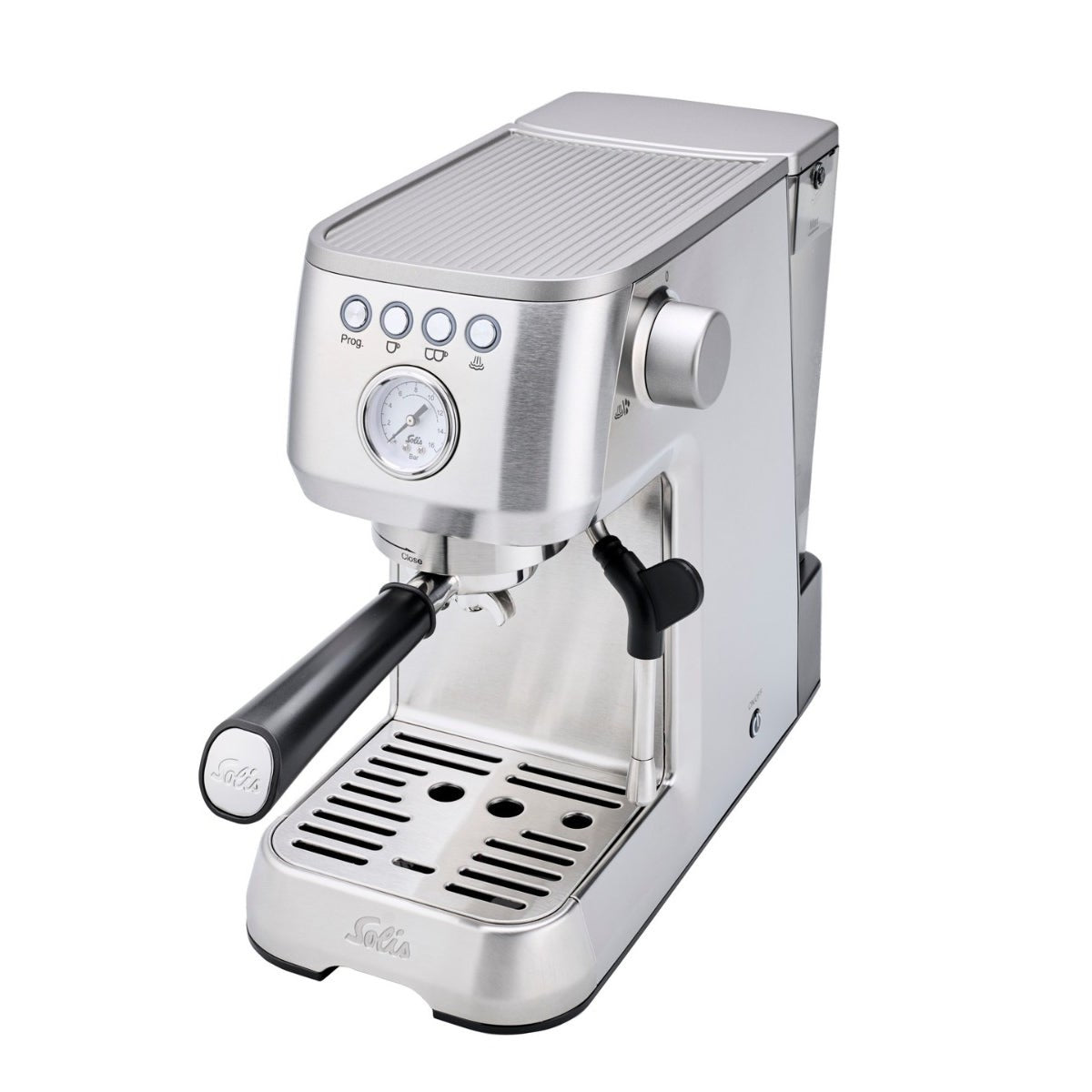 Solis Barista Perfetta Plus Typ 1170 Siebträgermaschine – 15 bar, 1,7 l, 2 Tassen, Silber