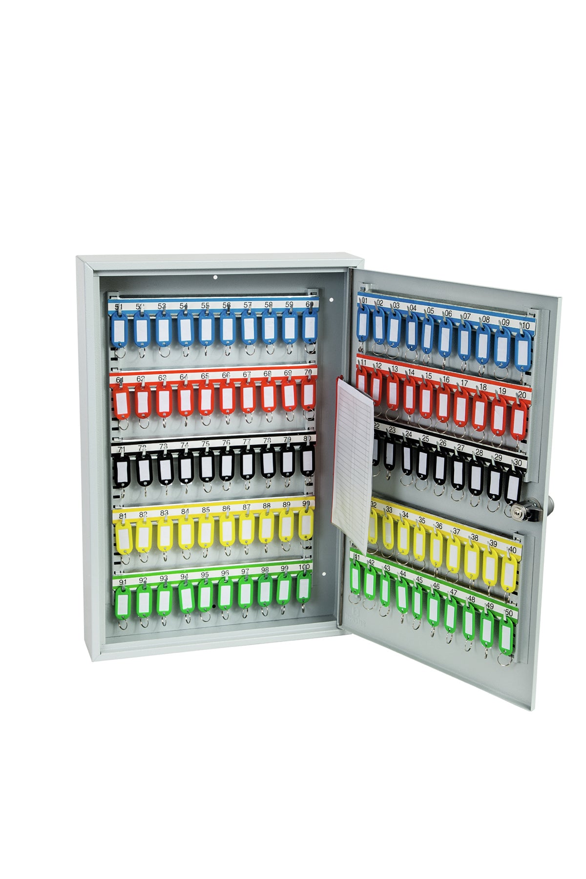 Phoenix Safe Co. Phoenix KC0603E – Schlüsselschrank, für 100 Schlüssel, Elektronikschloss, Grau, 380 × 80 × 550 mm
