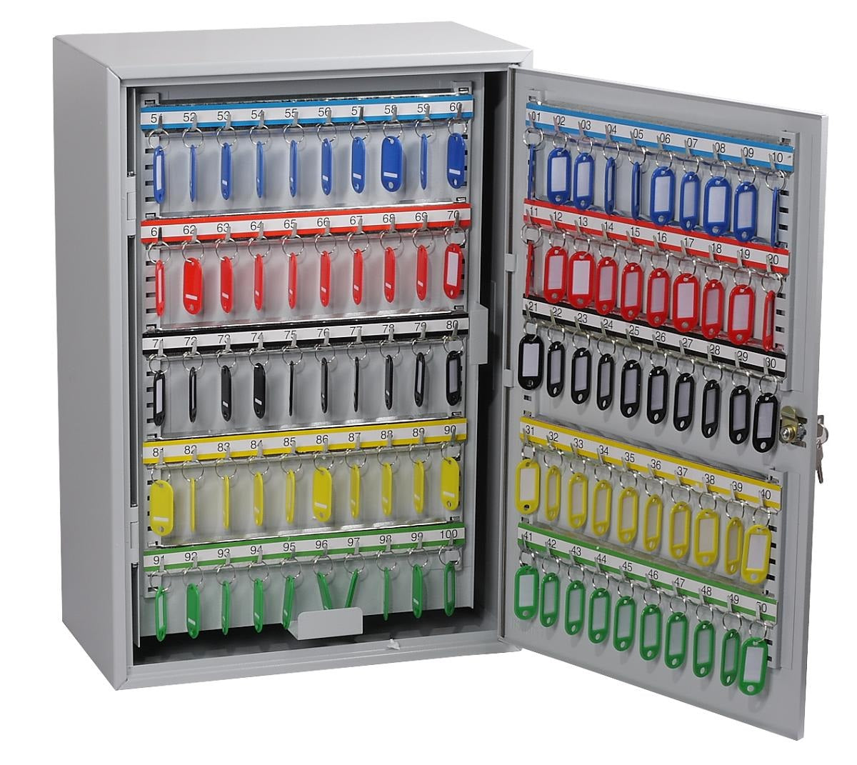 Phoenix Safe Co. Phoenix KC0605E – Schlüsselschrank für 300 Schlüssel, Elektronikschloss, Grau, 380 × 205 × 550 mm