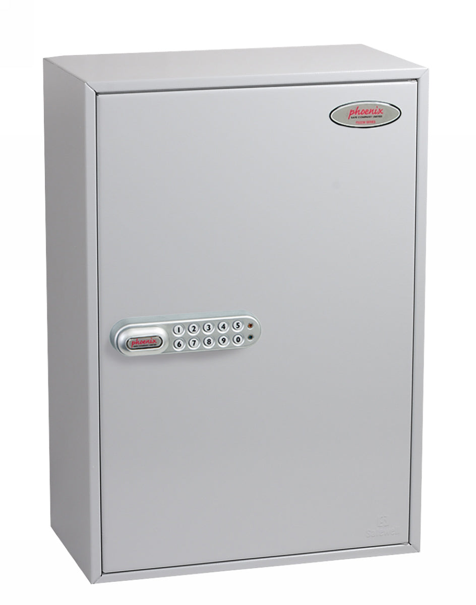 Phoenix Safe Co. Phoenix KC0605E – Schlüsselschrank für 300 Schlüssel, Elektronikschloss, Grau, 380 × 205 × 550 mm