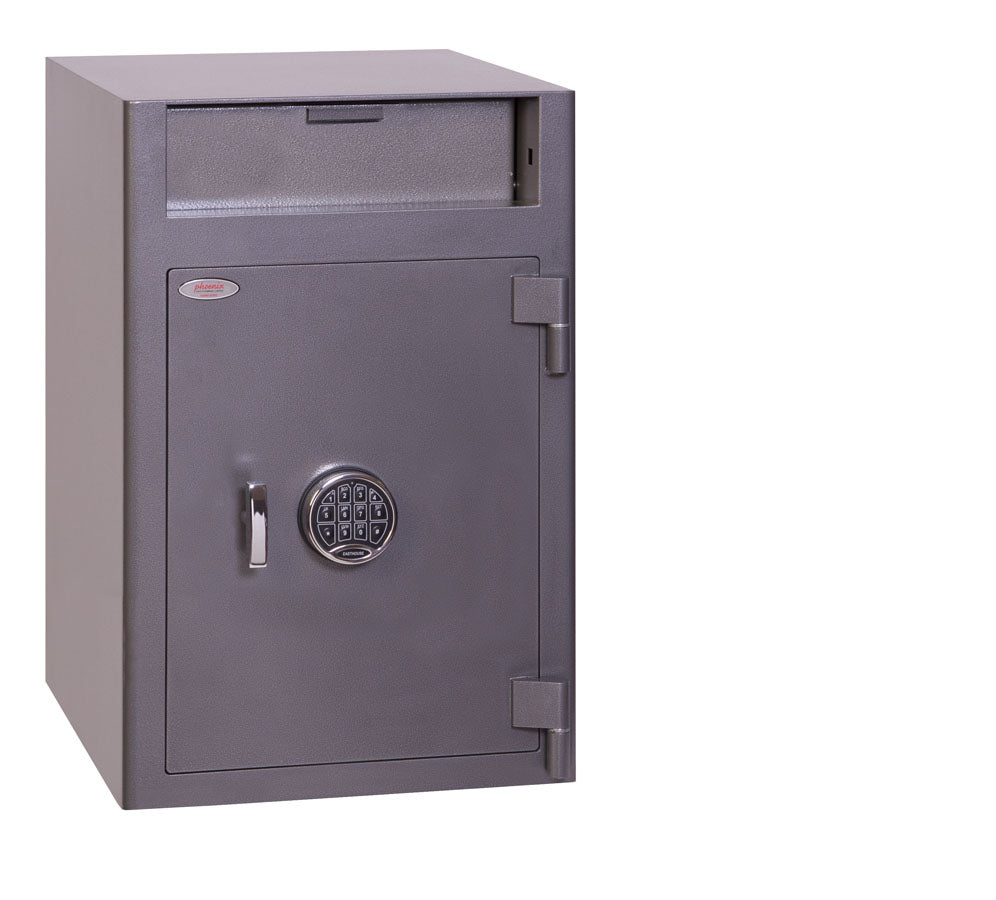 Phoenix Safe Co. Phoenix Einwurf-Tresor CASHIER DEPOSIT SS0998E – Elektronikschloss – 71 l – feuerfest – Signalweiss