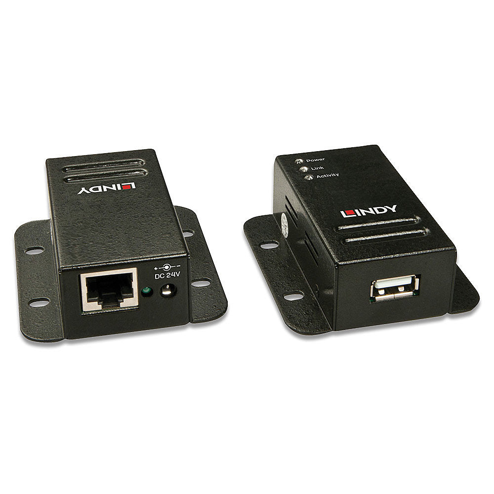 Lindy 42680 USB 2.0 Extender Set – 480 Mbit/s, bis 50 m, PoE, 2× USB 2.0 – Schwarz