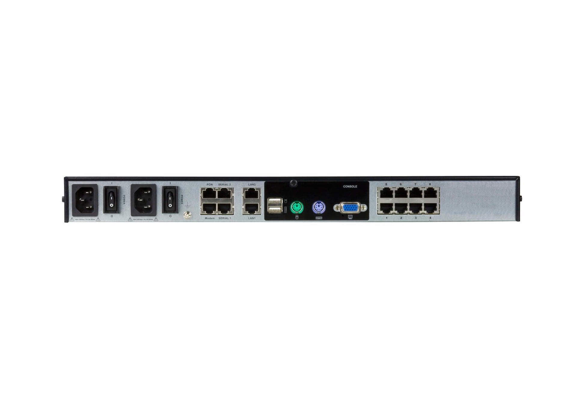 ATEN KN1108VA – KVM-Switch 8-Port, VGA/USB 2.0/Ethernet, 1920 × 1200, Virtual Media, Audio, Kaskadierbar
