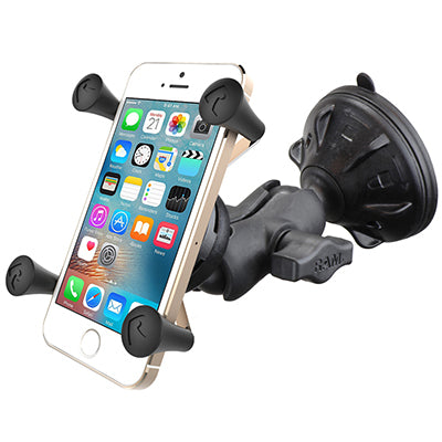 RAM Mounts X-Grip Short Arm – Auto-Halterung – Saugnapf – für Smartphones – Schwarz