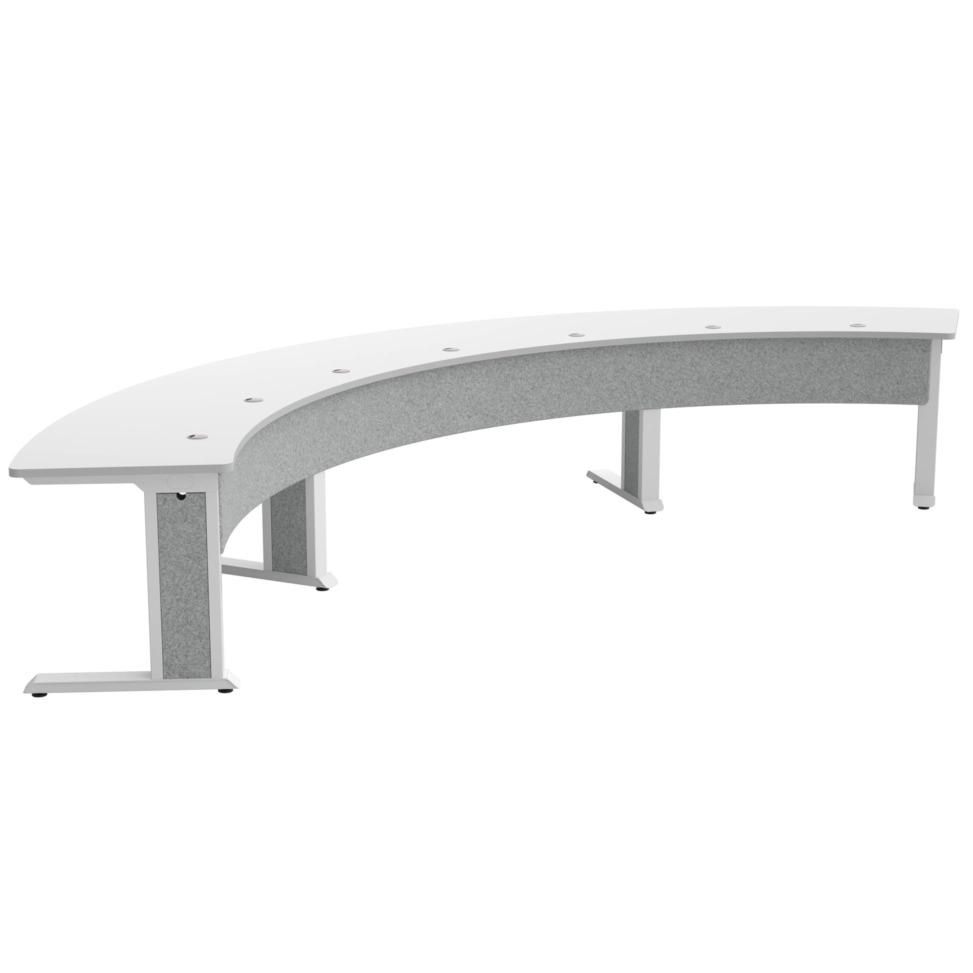 Middle Atlantic FM-TAR-1846430-D8W – Chefbürotisch, 184 × 64 cm, weiss, Laminat