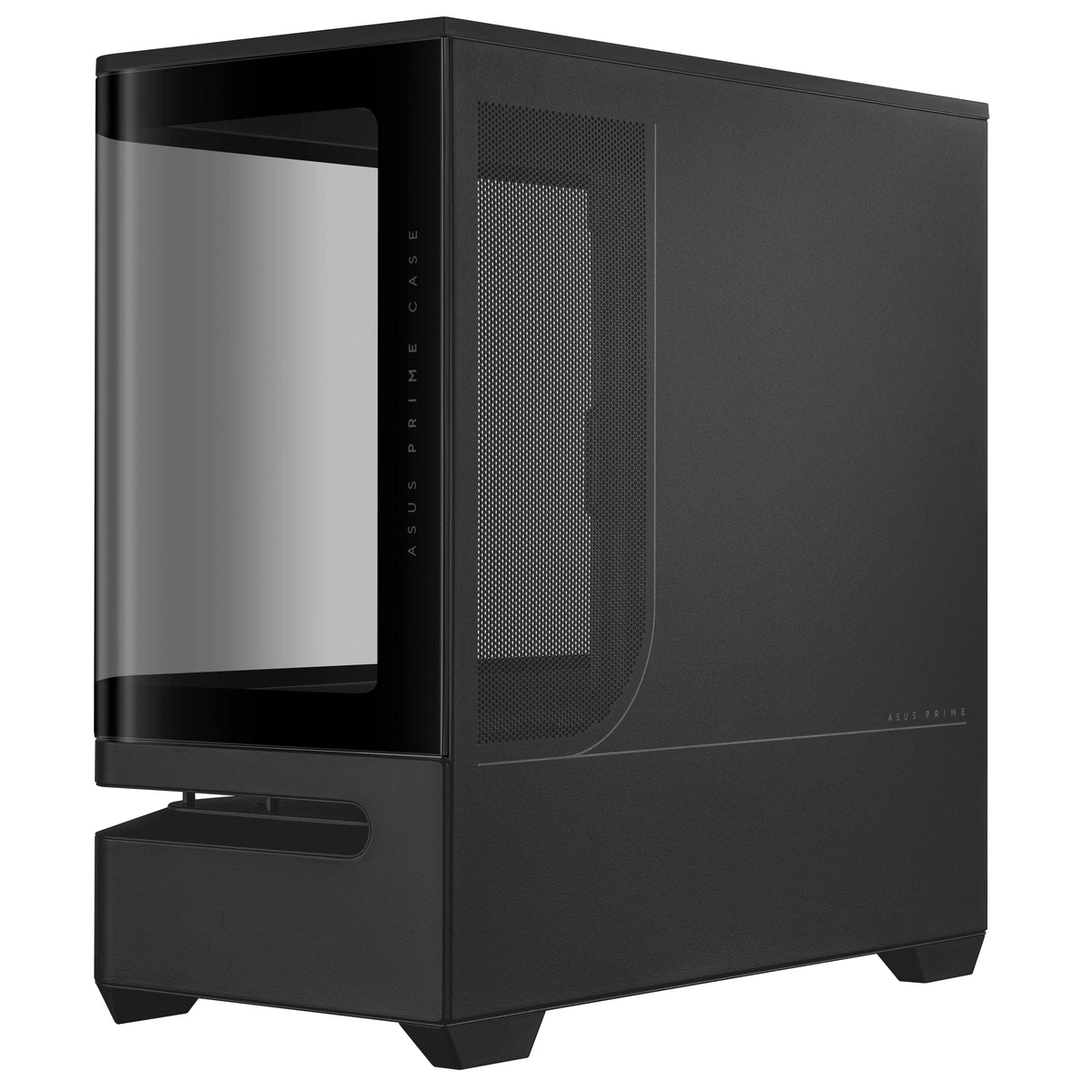 ASUS AP202 PRIME TG – PC-Gehäuse – Mid-Tower – mATX/Mini-ITX, 6× Lüfterplätze, Weiss, Sichtfenster