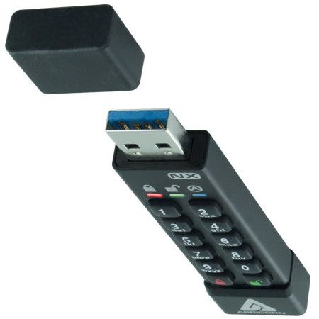 Apricorn AES XTS Secure 256-Bit 128 GB – USB 3.2 Gen 1, IP67, Fingerabdruckscanner, 77/72 MB/s