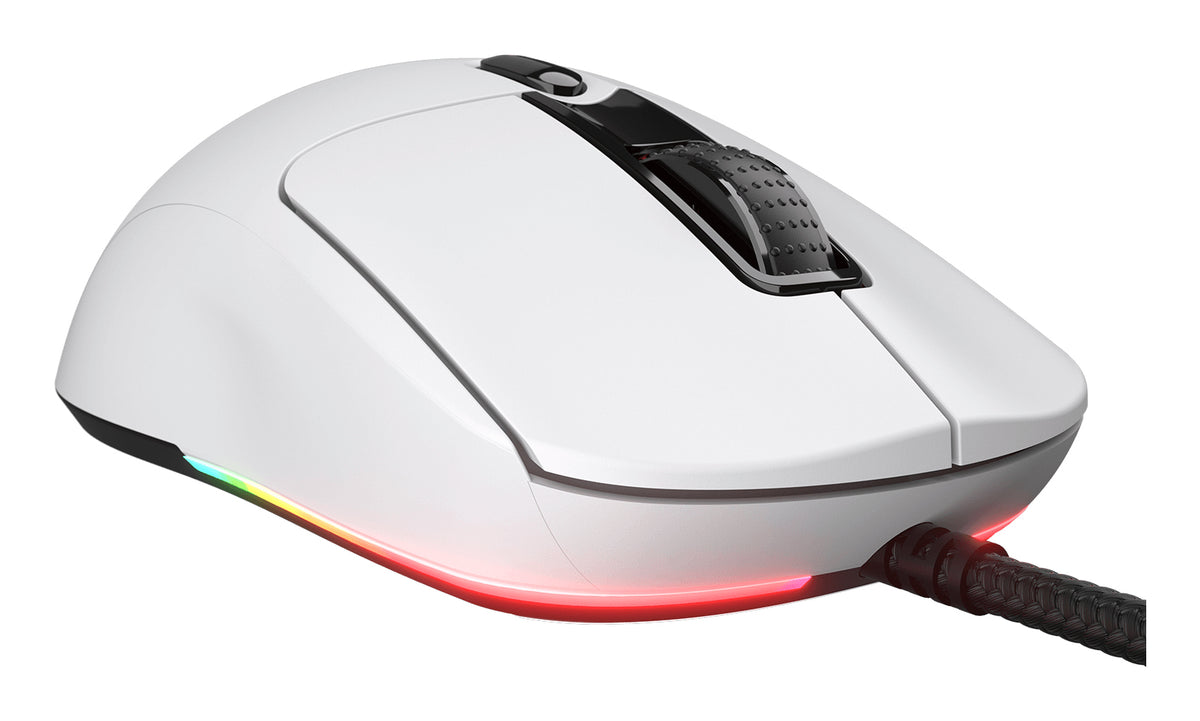 COUGAR Gaming Minos NEO – Gaming-Maus – Kabelgebunden (USB‑A), 6200 DPI, RGB-Beleuchtung, beidhändig, Weiss
