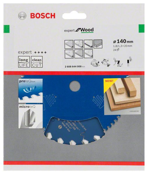Bosch Professional – Kreissägeblatt, ATB, 2 608 644 008, 140 mm × 20 mm × 1,8 mm