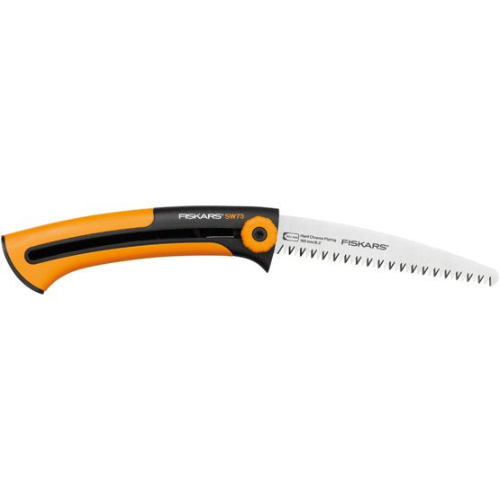 Fiskars Faltbare Baumsäge 160 mm, Kunststoffgriff, Schwarz, Orange