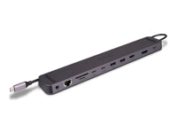 Lindy DST-Mini XT 810 Dockingstation – USB-C, 1× DP, 1× HDMI, 2× USB-A, 2× USB-C, 100 W PD, GbE, SD/microSD