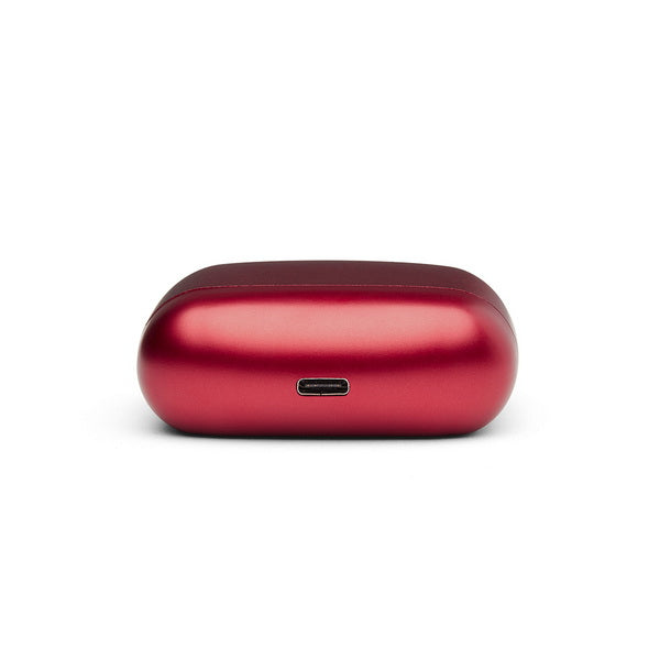 LEXON Minut Wecker – digital – 6,5 × 4,5 × 2,5 cm, dunkelrot, Aluminium, Schlummerfunktion, USB
