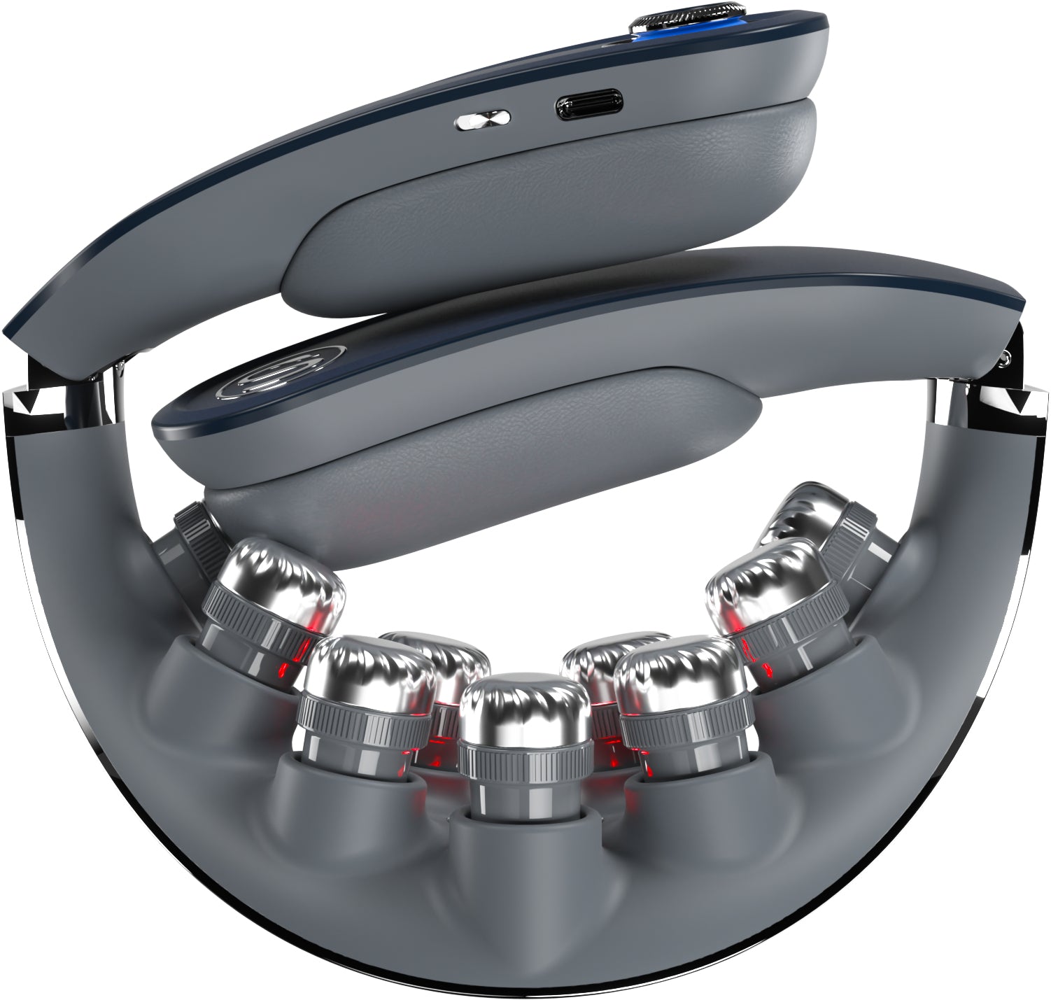 SKG Massagegerät G7 Pro-Fold – EMS, Knetmassage, mit Wärmefunktion – Akku – Blau