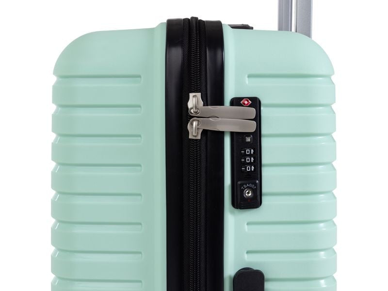 KOOR Manila – Hartschalenkoffer, 95 l, 4 Rollen (Spinner), TSA-Schloss, Mint, 46 × 76 × 30 cm