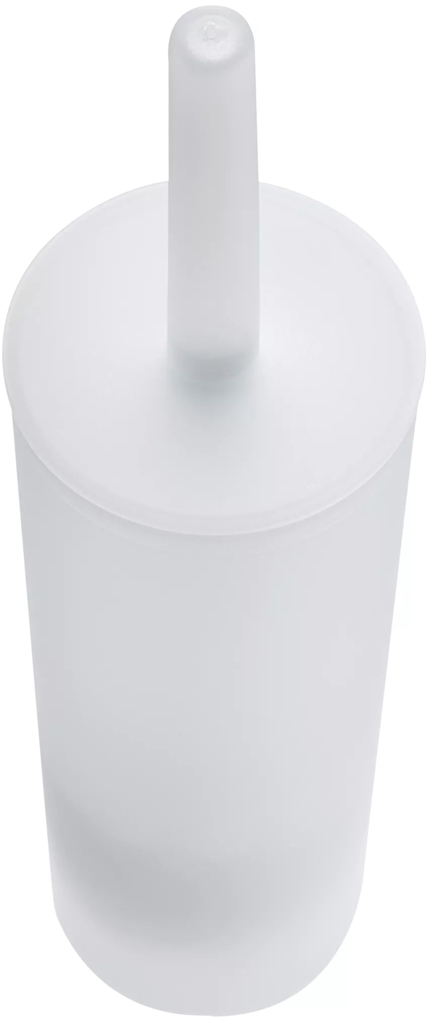 Diaqua WC-Bürstenset – Polypropylen, transparent, weiss, mit Deckel, Kopf austauschbar, H 38,5 cm, Ø 9,5 cm