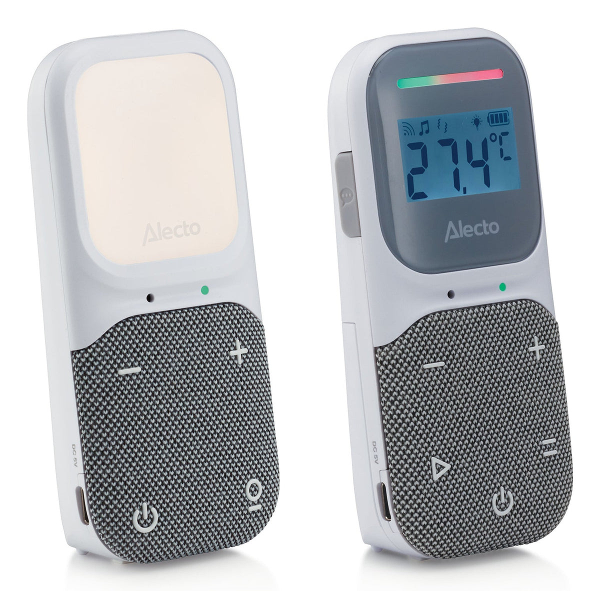 Alecto DBX140 Babyphone DECT – Temperatur und Luftfeuchtigkeit – 2-Wege-Audio – 300 m Reichweite – 16 h Akku