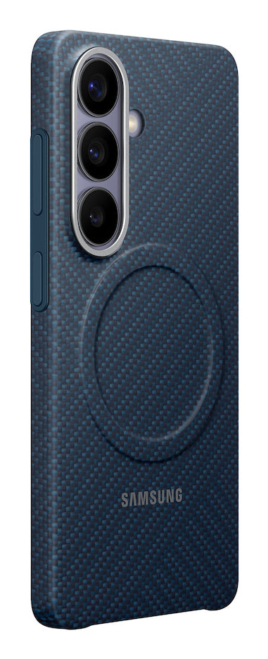 Samsung Carbon Magnet Backcover – für Samsung Galaxy S26, Karbonfaser, Blau