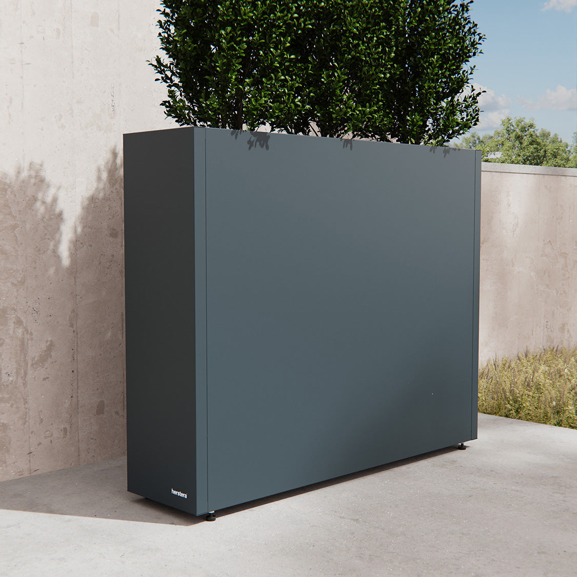 Herstera Pflanzgefäss – 100 × 80 × 40 cm – verzinkter Stahl, weiss