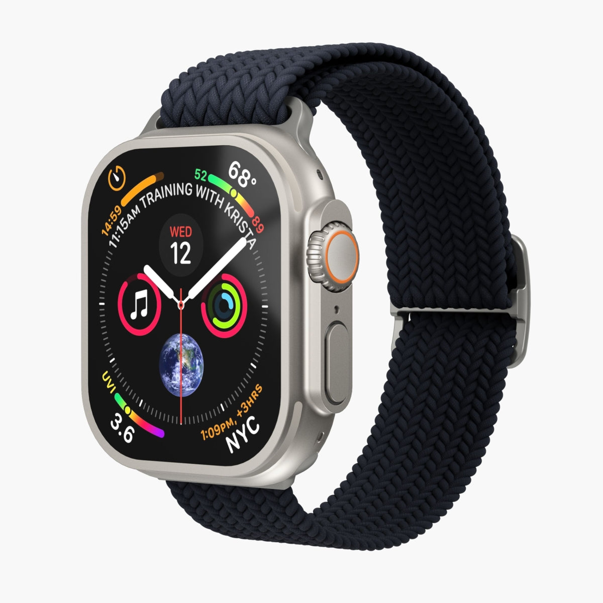 Vonmählen Woven Loop – Navy, für Apple Watch 44–49 mm