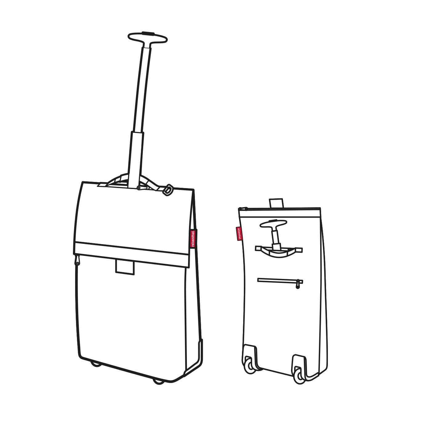 Reisenthel Einkaufstasche Trolley M – 43 l – 43 × 53 × 21 cm – Polyester – Punkte