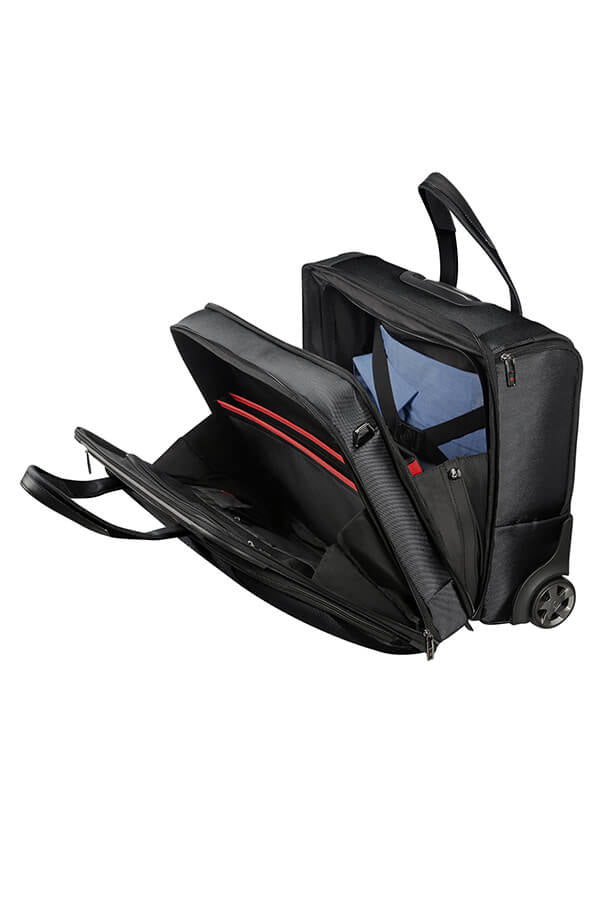 Samsonite Pro-DLX 5 Notebook-Trolley – 34,5 l, RFID-Fach, Aufsteckfunktion, Nylon, Schwarz