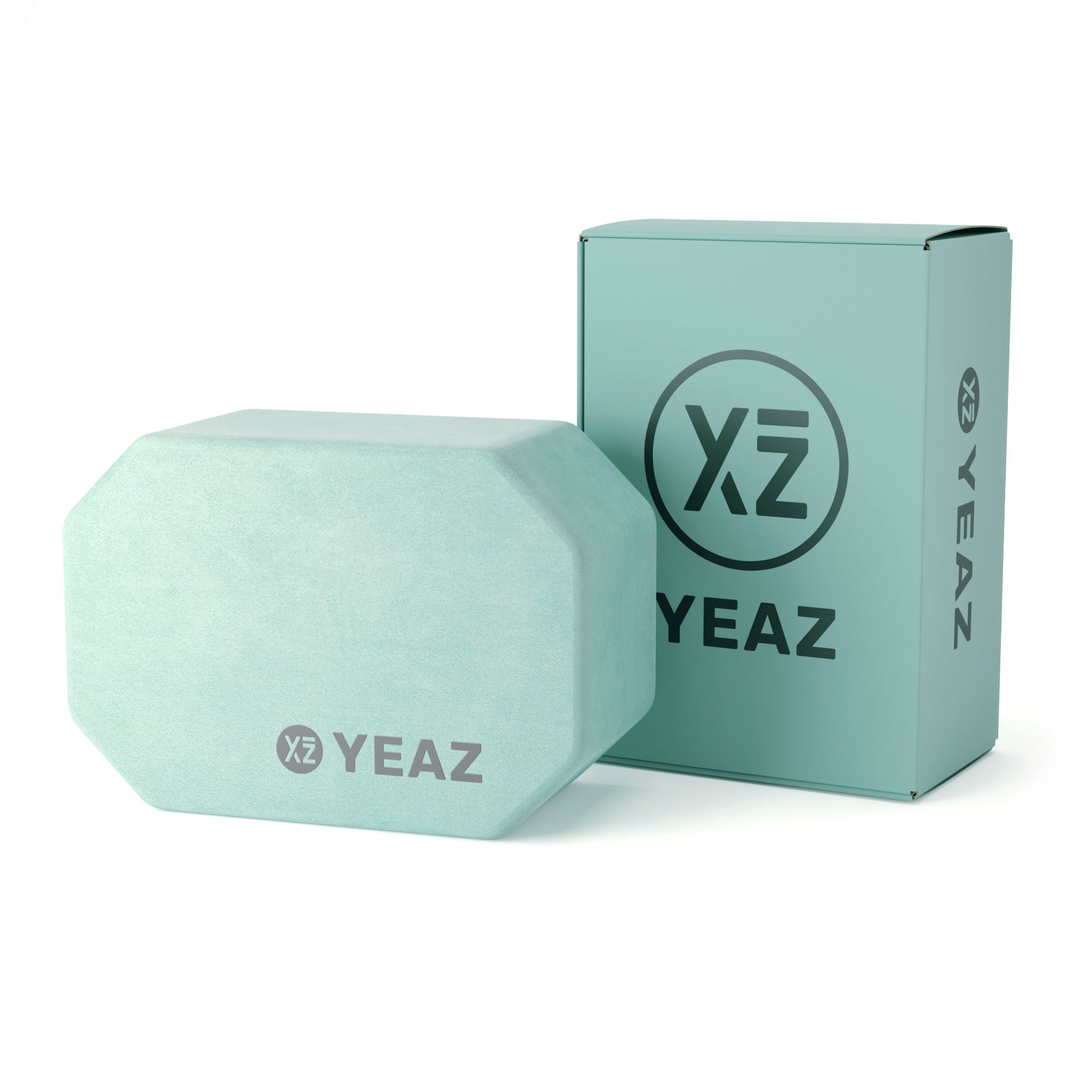 YEAZ Yoga Block – 22,5 × 15 × 10 cm – türkis – Ethylen-Vinylacetat (EVA)