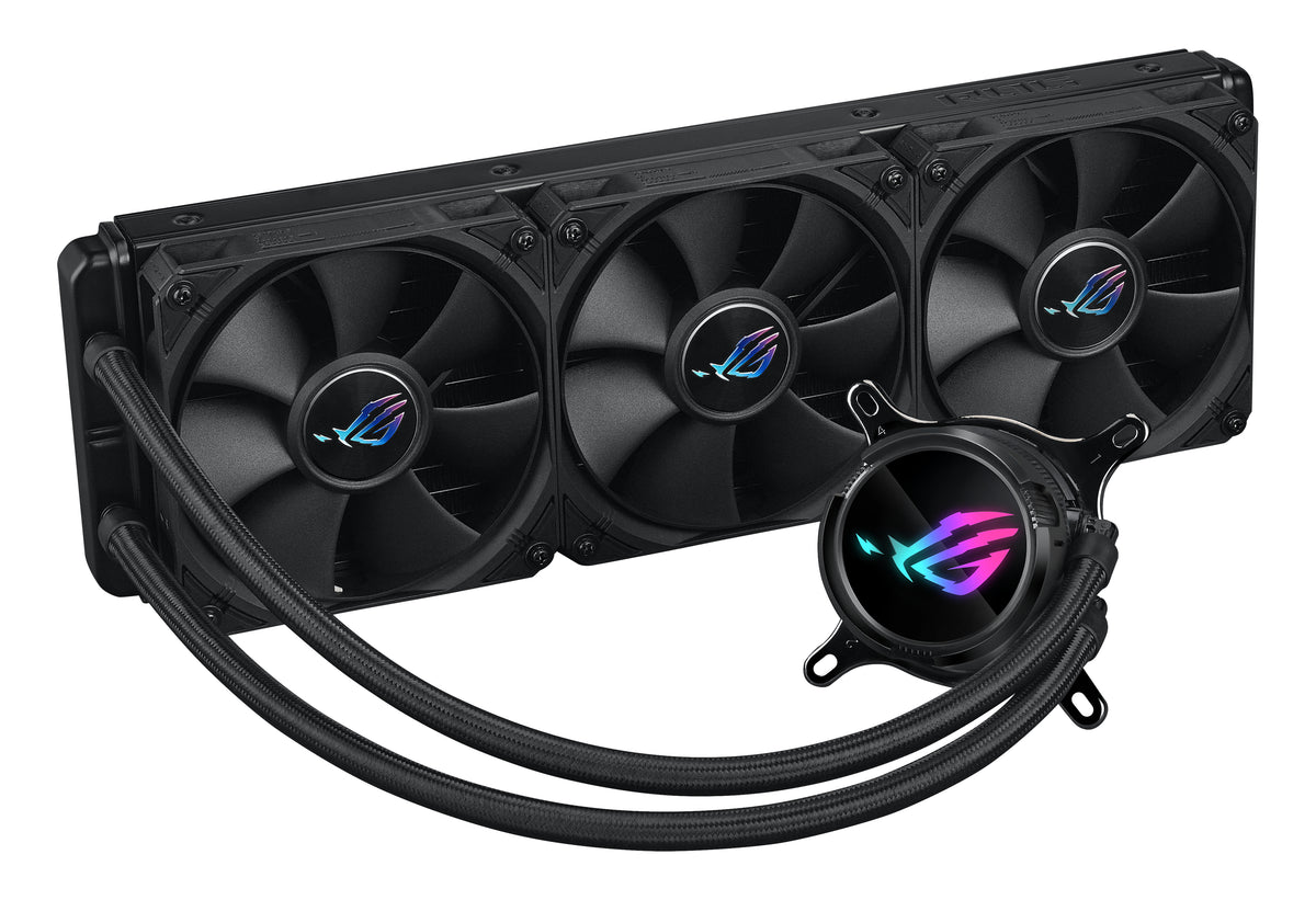 ASUS ROG Strix LC III 360 – Flüssigkeitskühler – 360 mm Radiator, 3×120 mm Lüfter, LCD, Schwarz