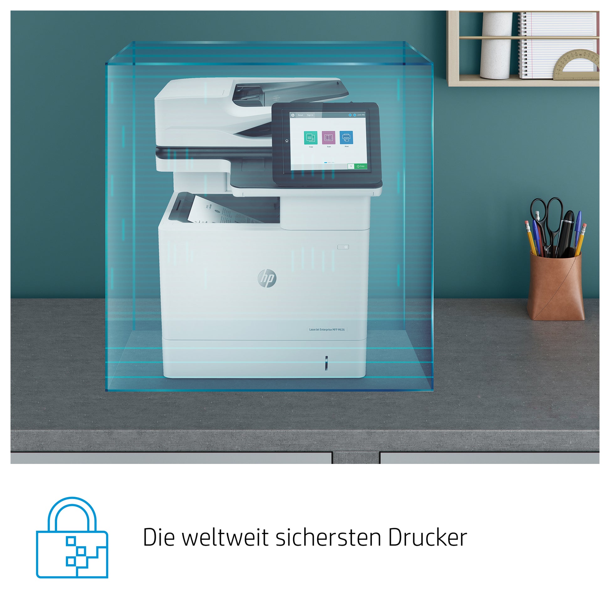 HP LaserJet Enterprise MFP M636fh – SW-Laser-Multifunktionsdrucker, A4, 4-in-1, Duplex, ADF, WLAN/LAN