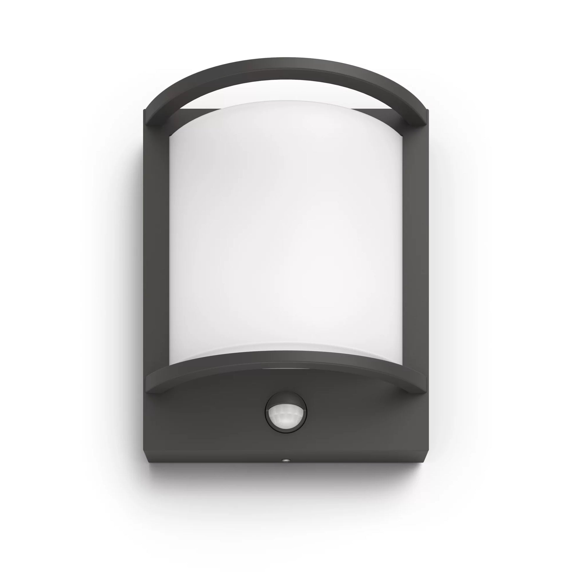Philips by Signify Philips Aussenwandleuchte – Warmweiss, 2700 K – IP44 – Netzbetrieb – mit Bewegungsmelder – Grau – Aluminium