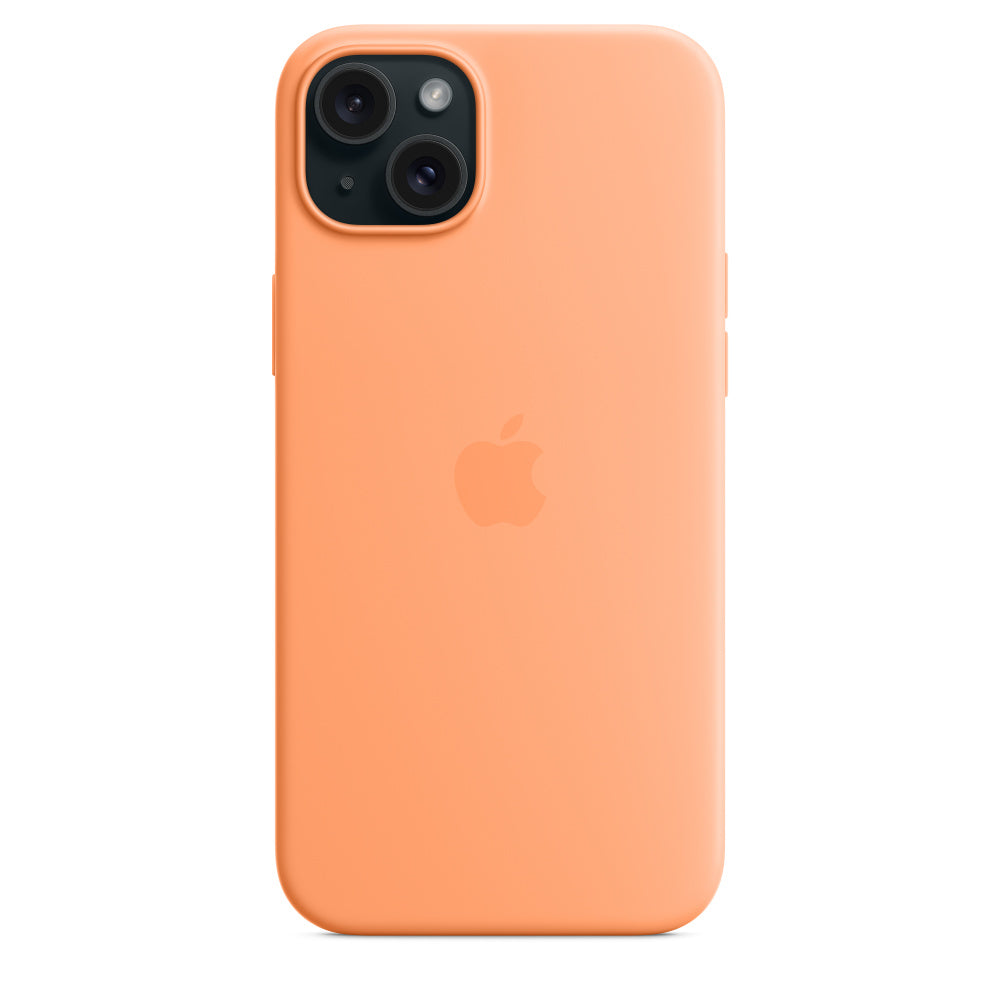 Apple Backcover – für Apple iPhone 15 Plus, MagSafe, Silikon, Orange