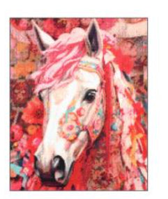 GRAINE CREATIVE Diamond-Painting-Set – Pferd – 30 × 40 cm – ab 3 Jahren