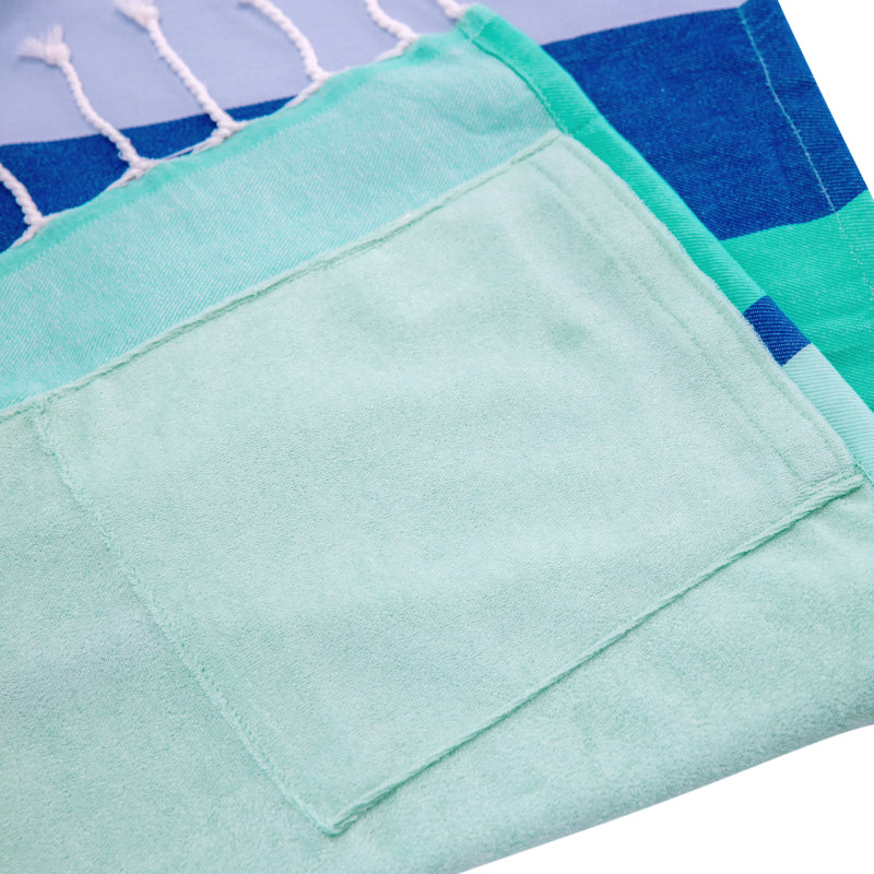 REMEMBER Strandtuch Hamam – 90 × 170 cm, Mehrfarbig, 100% Baumwolle/100% Mikrofaser