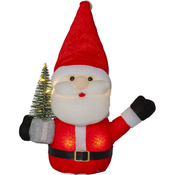 Star Trading Joylight Dekorationsfigur – 26 × 18 × 9 cm – Akku, 9 LEDs, Warmweiss, Rot