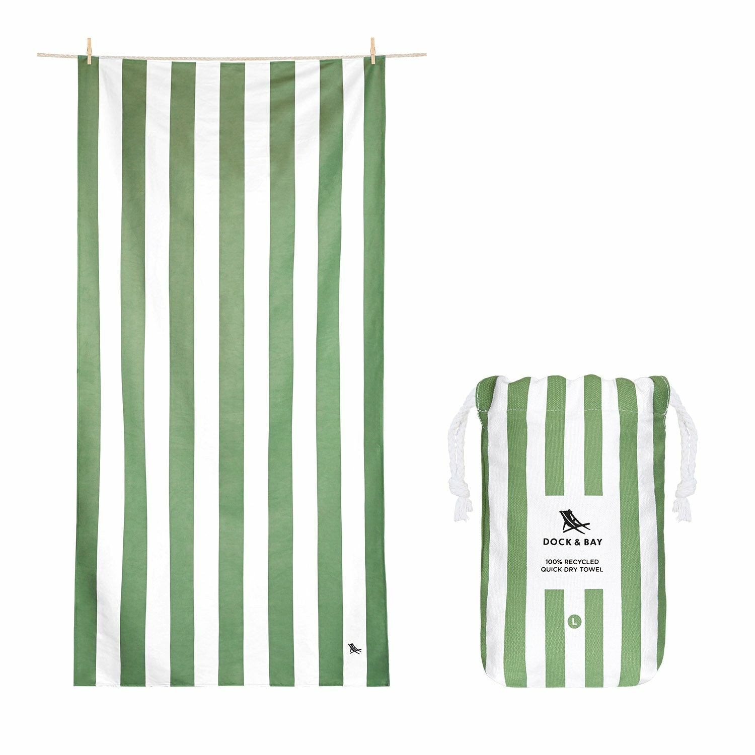 Dock & Bay Wohndecke – Polyester, Polyamid, Olive – 90 × 160 cm