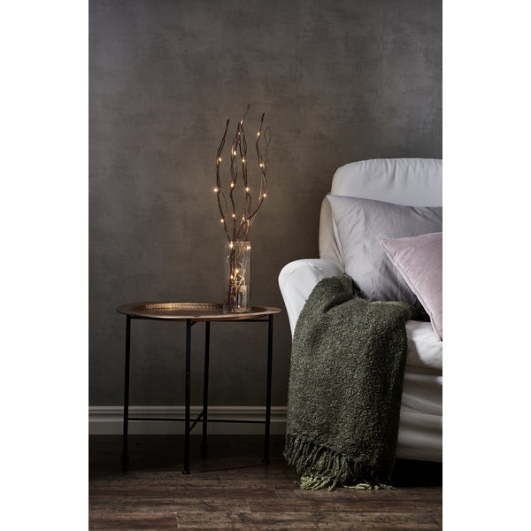 Star Trading Lichterkette/Dekolicht Willow – 60 cm, 0,38 W, Warmweiss, Braun, 24 LEDs, batteriebetrieben
