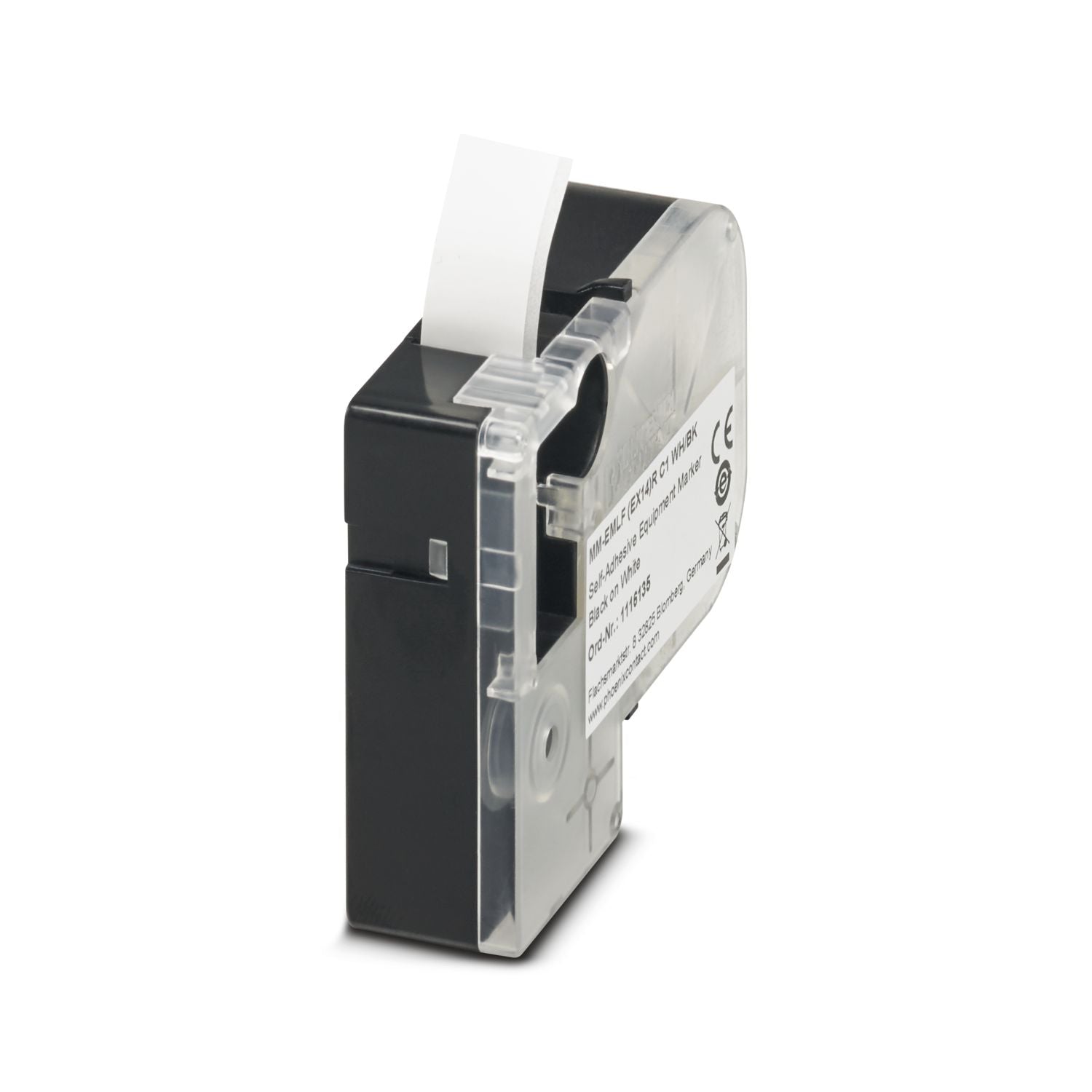 Phoenix Contact MM-EMLF Schriftband – schwarz auf weiss – 12 mm × 8 m, Papier, selbstklebend
