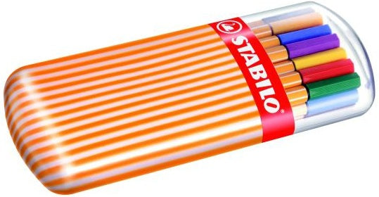 STABILO Fineliner – 20er-Set 0,4 mm – 20 Farben, sortiert