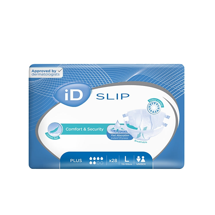iD Inkontinenzslip Expert Slip Plus – L, 28 Stk – 2,35 l – blau