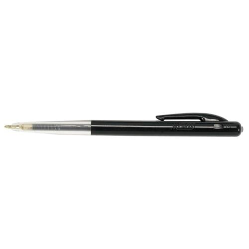 BIC Kugelschreiber M-10 – Clip-on-Mechanismus, Schreibfarbe Schwarz