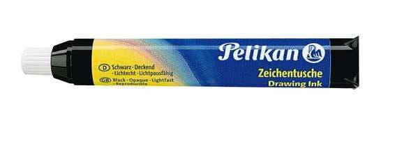 Pelikan Tusche-Patrone – Schwarz – 9 ml – für Reissfeder, Zeichenfeder, Pinsel