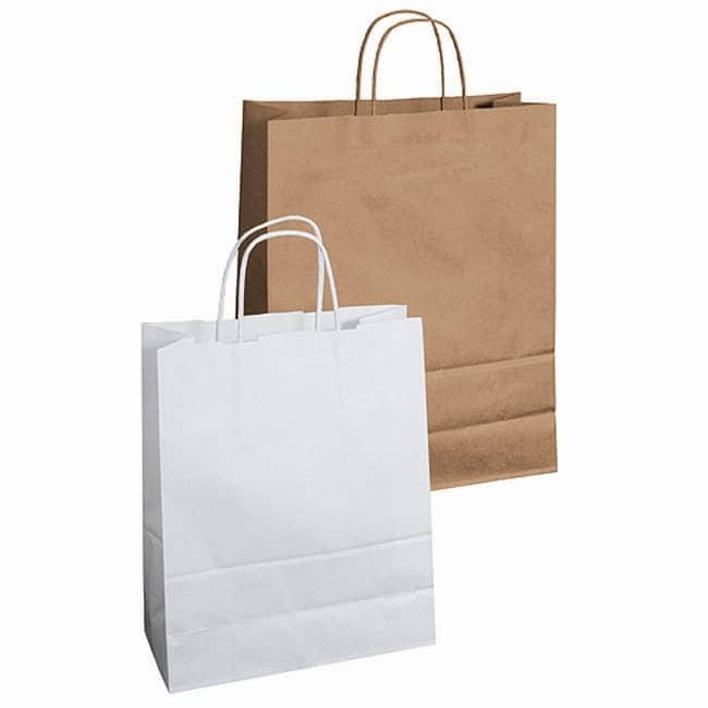 Brieger Papiertragetaschen Weiss – 140 × 420 × 320 mm – 1 Stk.