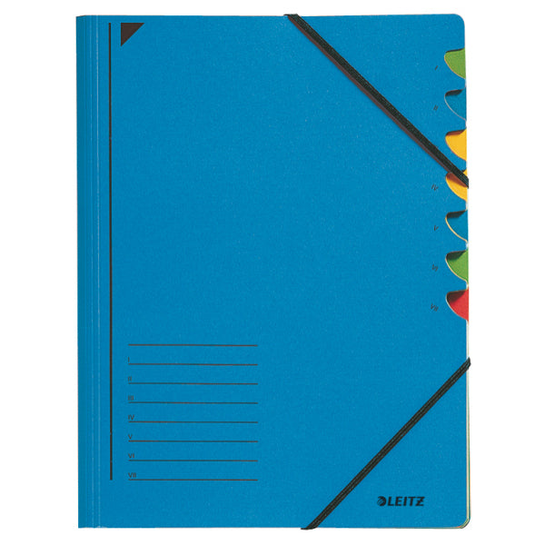 Leitz Sammelmappe für A4, Karton, Blau, mit Gummizug