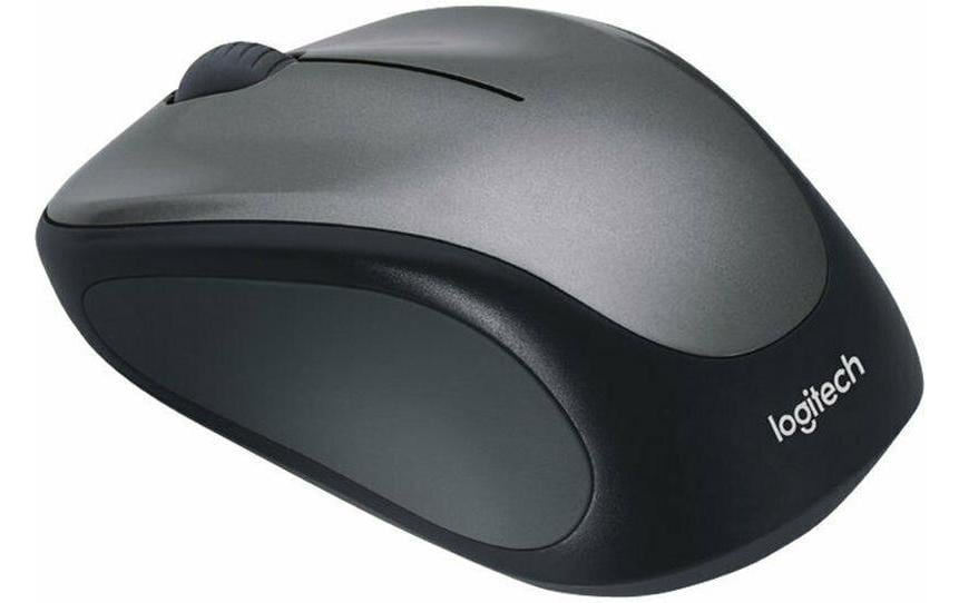 Logitech M235 Mobile Maus – kabellos, Bluetooth + 2,4 GHz, grau