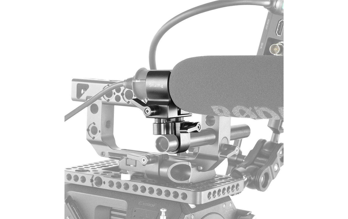 SmallRig 1993B Mikrofon-Halterung – für Shotgun-Mikrofone (19–25 mm), Schwarz