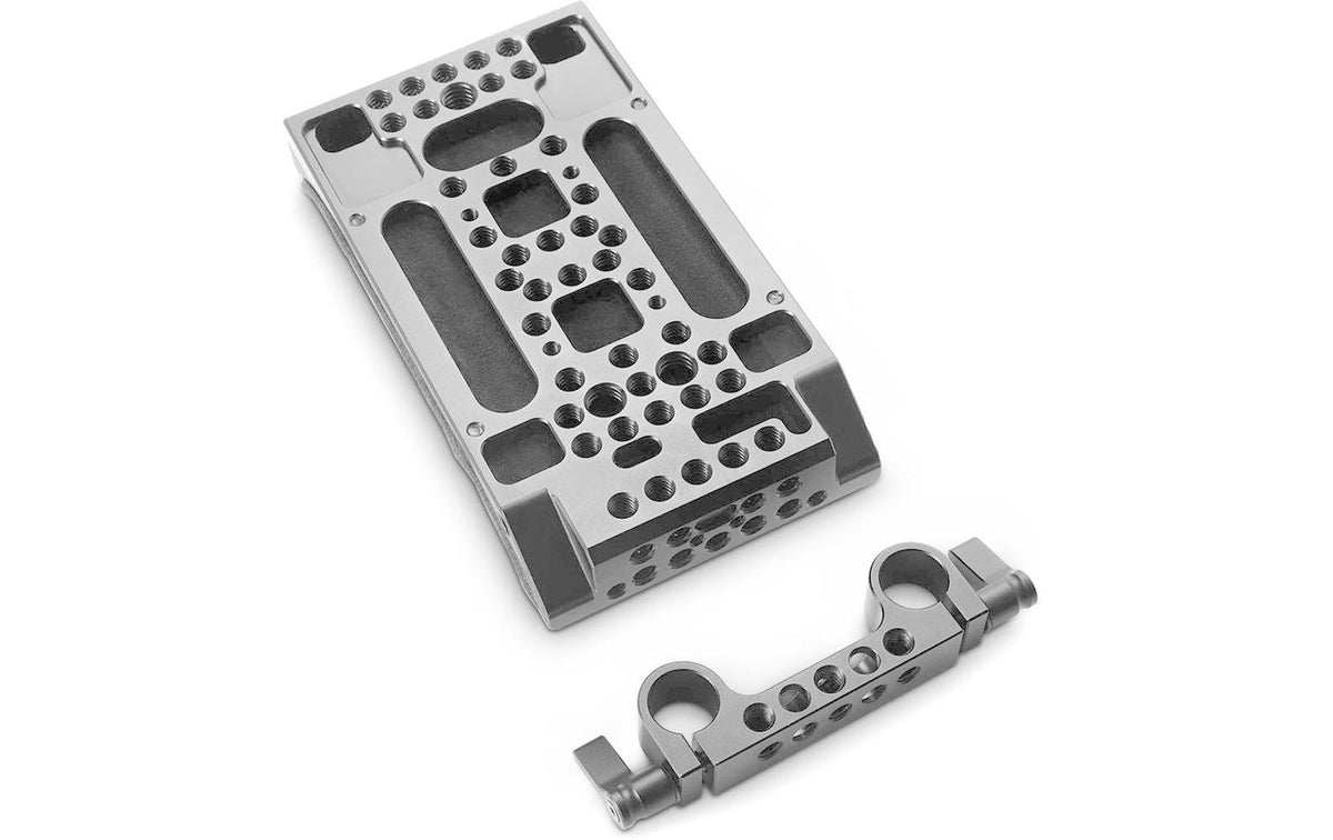 SmallRig 2077 Schulterpolster – Aluminium, 156 × 107 × 60 mm, 302 g – 1/4" , 3/8" – für Universal – Schwarz