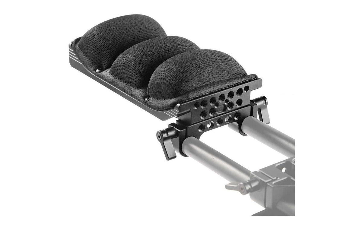 SmallRig 2077 Schulterpolster – Aluminium, 156 × 107 × 60 mm, 302 g – 1/4" , 3/8" – für Universal – Schwarz