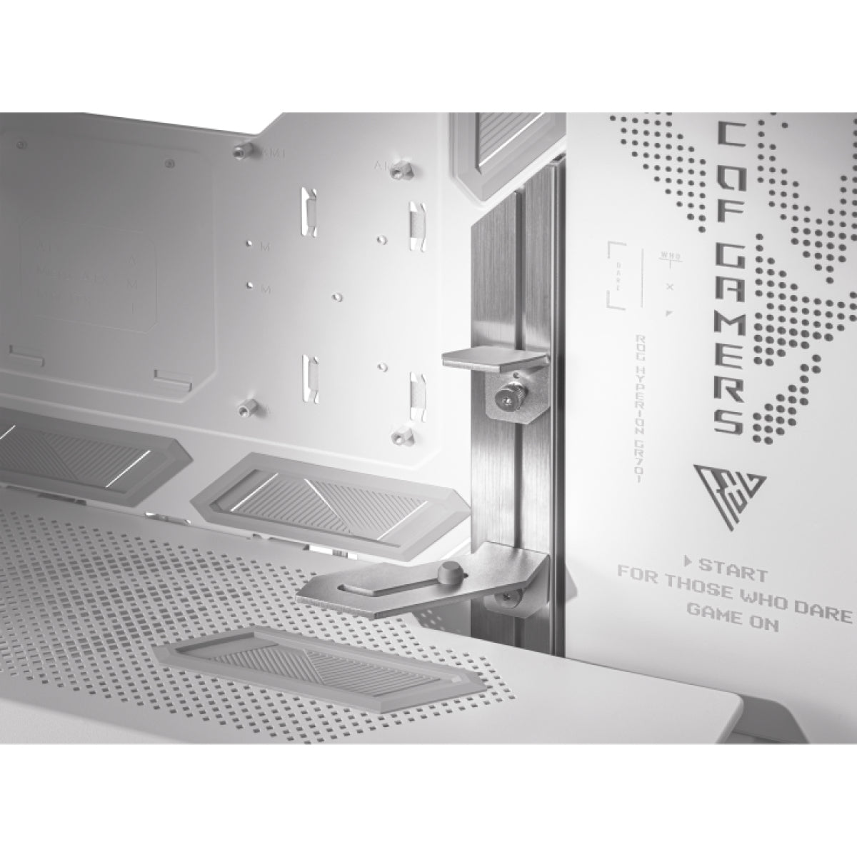 ASUS GR701 ROG HYPERION – PC-Gehäuse – Weiss, E-ATX/ATX/mATX/Mini-ITX, 10 Lüfterplätze, 5×2,5", 2×3,5"