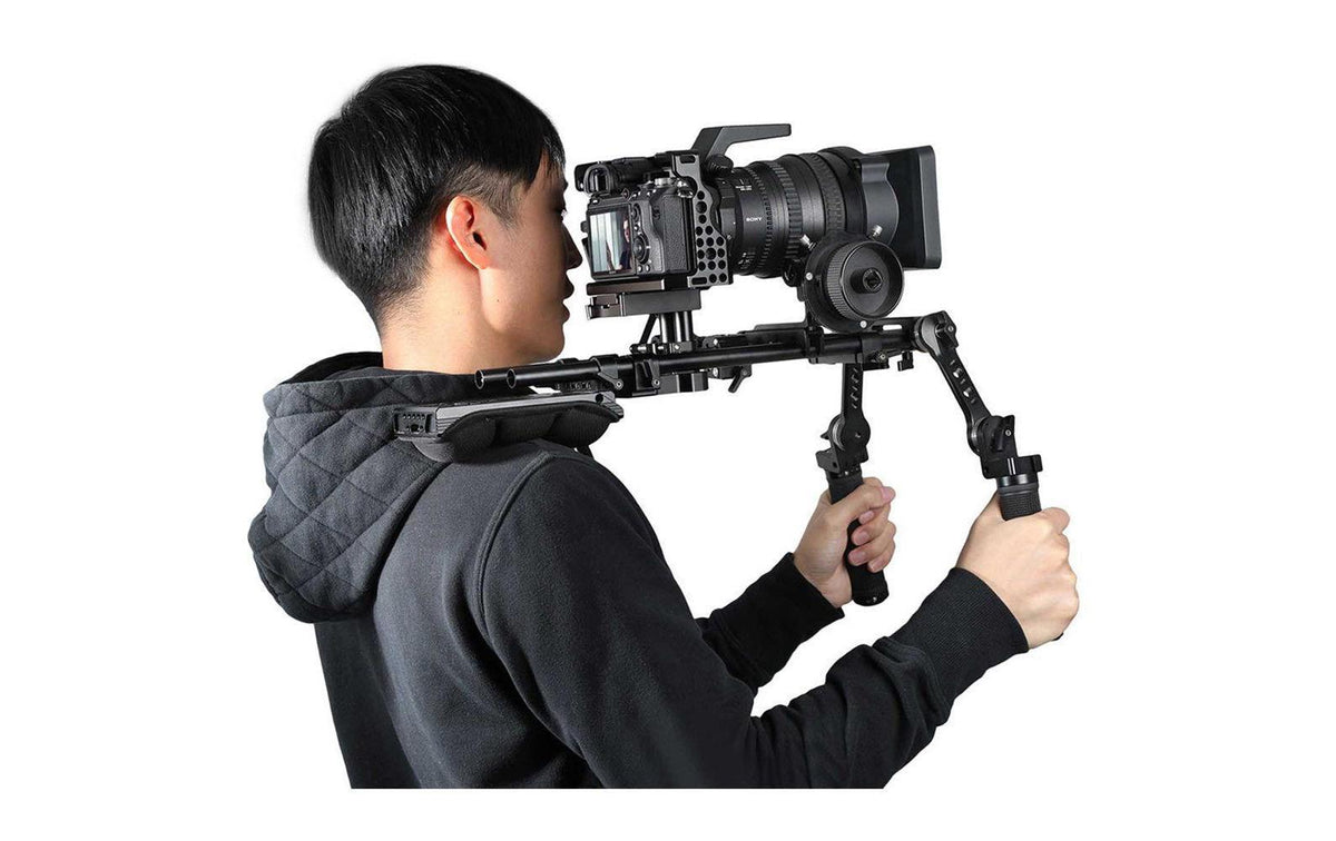 SmallRig 2092 Montageplatte – für Sony A6000, A6300, A6500 usw. – Aluminium, Schwarz – 126 × 87 × 112 mm