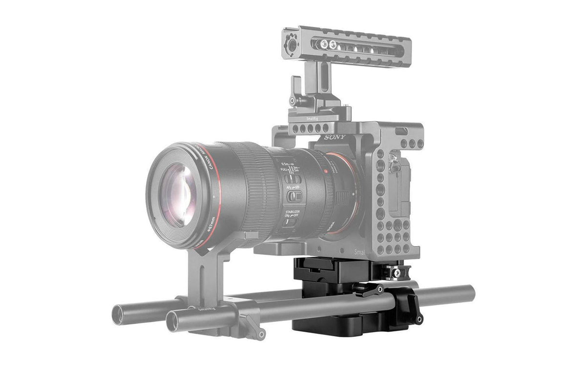SmallRig 2092 Montageplatte – für Sony A6000, A6300, A6500 usw. – Aluminium, Schwarz – 126 × 87 × 112 mm
