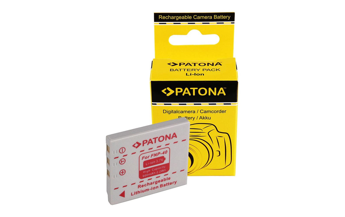 PATONA NP-40 Akku Li-Ion 600 mAh, 3,7 V – für Fujifilm FinePix F402, F610, F700 und andere